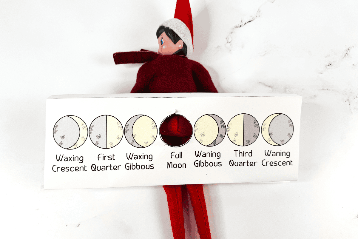 free phases of the moon elf on the shelf printable